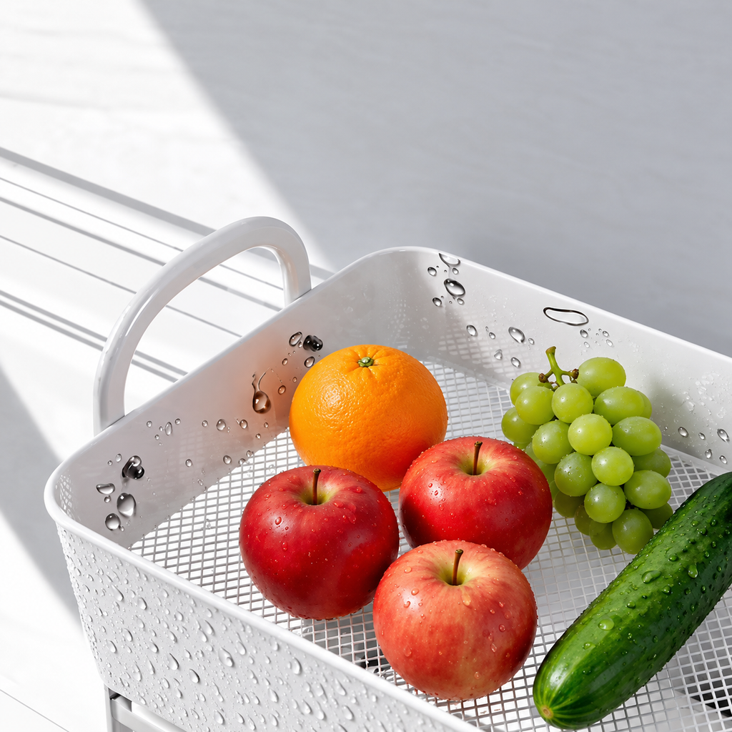 3-Tier Metal Rolling Cart