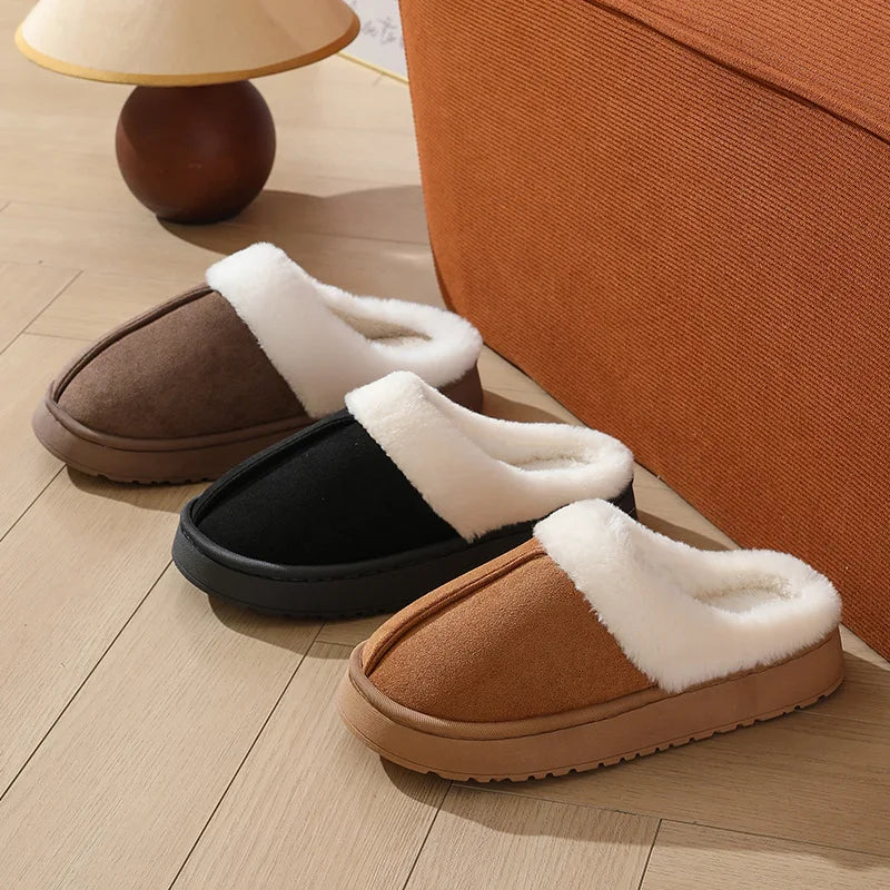 Thick Sole Fuzzy Winter Slippers