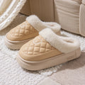 Waterproof Fuzzy Platform House Slippers