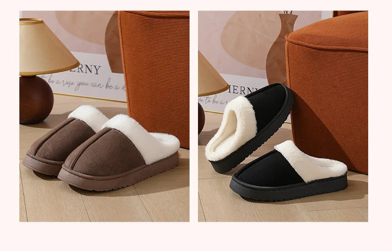 Thick Sole Fuzzy Winter Slippers