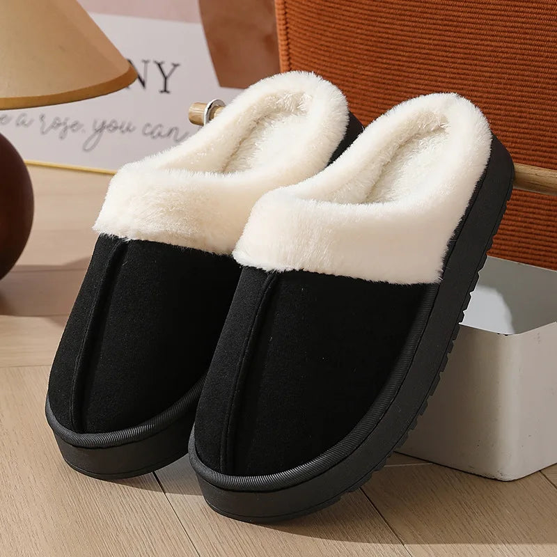 Thick Sole Fuzzy Winter Slippers