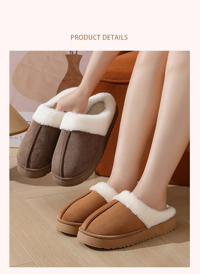 Thick Sole Fuzzy Winter Slippers