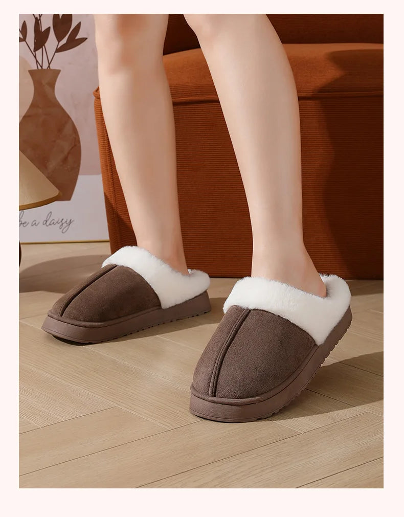 Thick Sole Fuzzy Winter Slippers