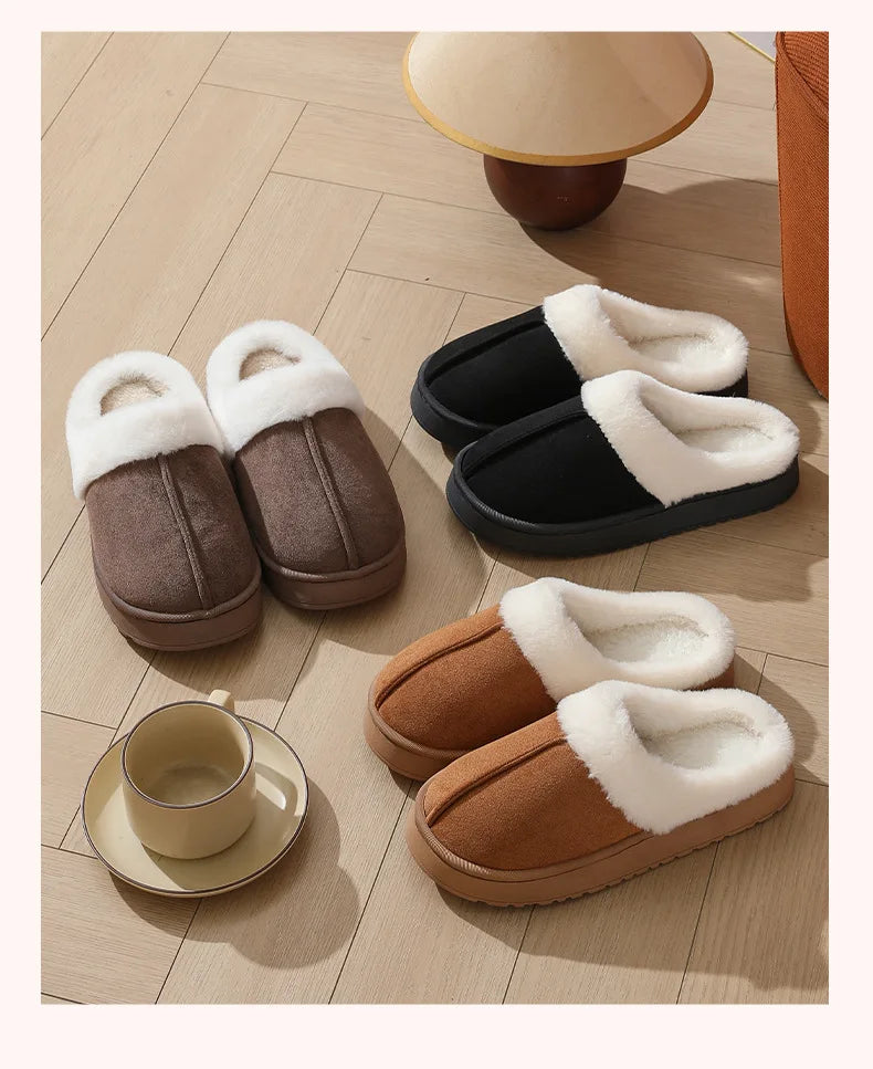 Thick Sole Fuzzy Winter Slippers