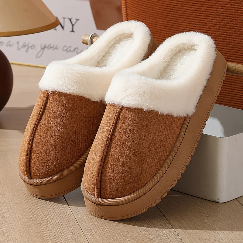 Thick Sole Fuzzy Winter Slippers