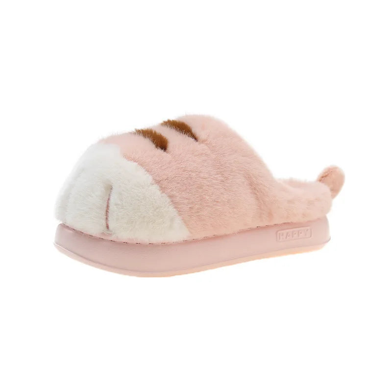 Cute Kitty Claw Plush Slippers